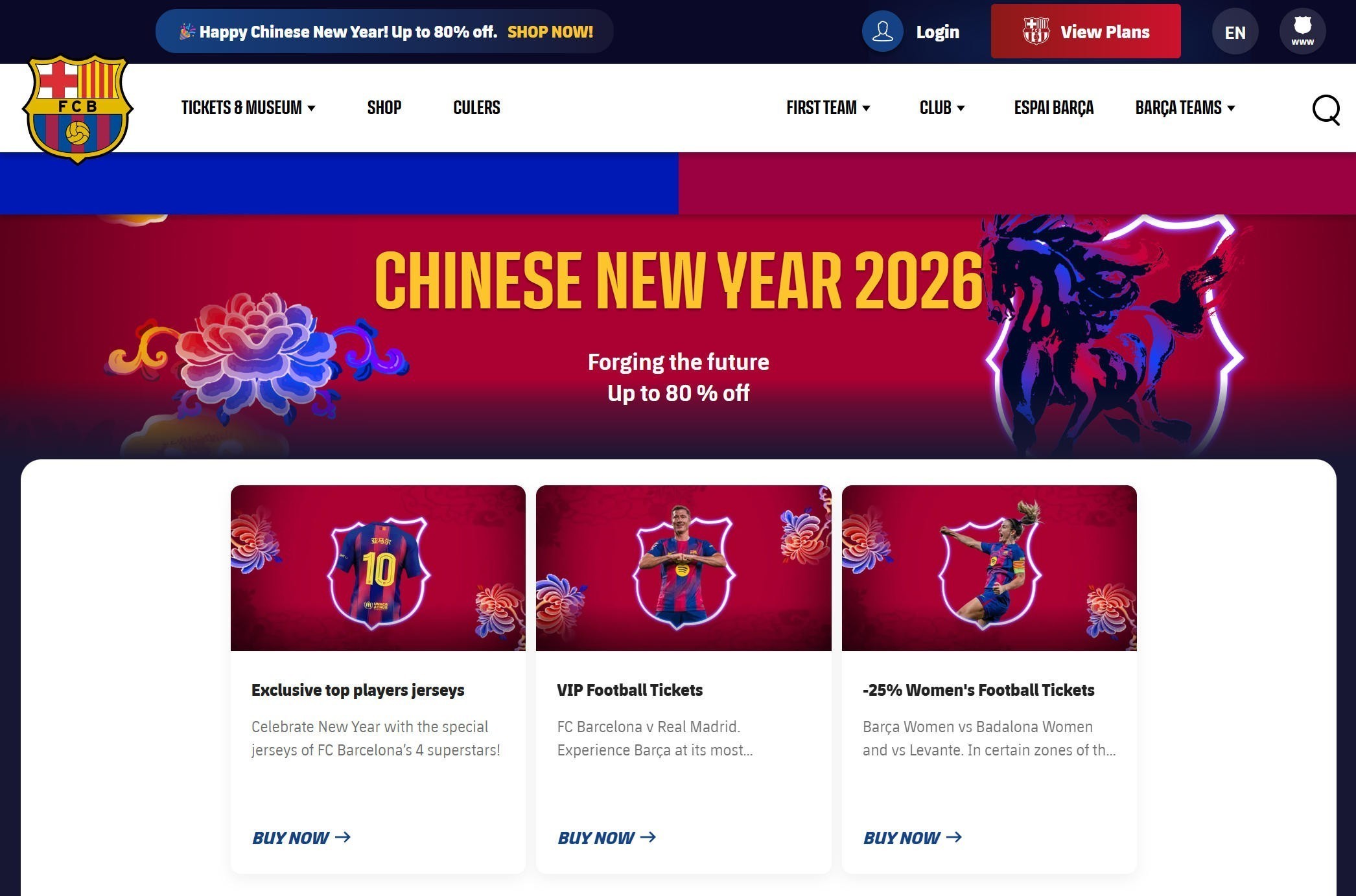 FC Barcelona celebrating Chinese New Year